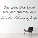 Bob Marley One Love Quote Wall Sticker