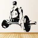 Bodybuilder Weight Training Wall Sticker - Mod7