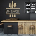 Bon Appetit Kitchen Quote Wall Sticker - Mod2