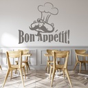 Bon Appetit Kitchen Quote Wall Sticker - Mod3