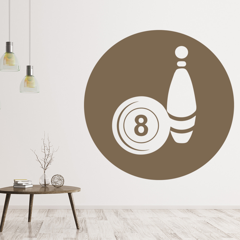 Bowling Ball 8 Ball Wall Sticker