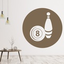 Bowling Ball 8 Ball Wall Sticker