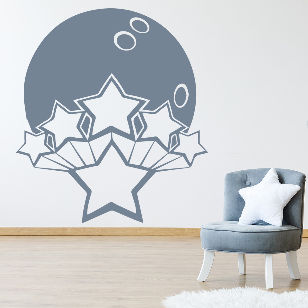 Bowling Ball Stars Wall Sticker
