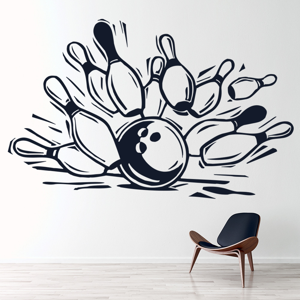 Bowling Strike Bowling Wall Sticker