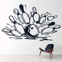Bowling Strike Bowling Wall Sticker