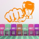 Boxer Punch Boxing Sports Wall Sticker