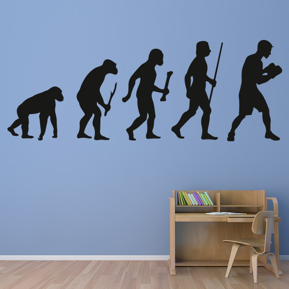 Boxing Evolution Boxer Sports Wall Sticker