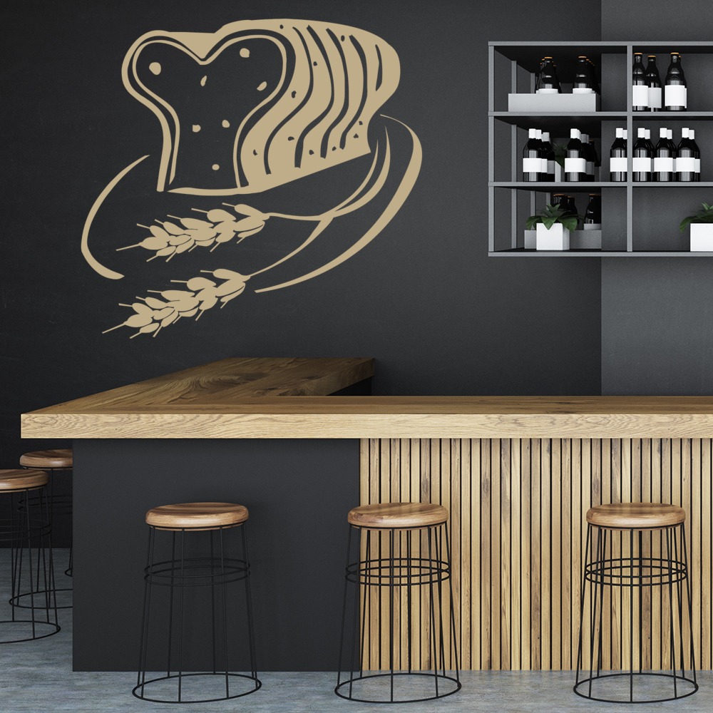 Bread Wheat Kitchen Cafe Wall Sticker