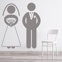 Bride And Groom Wedding Wall Sticker