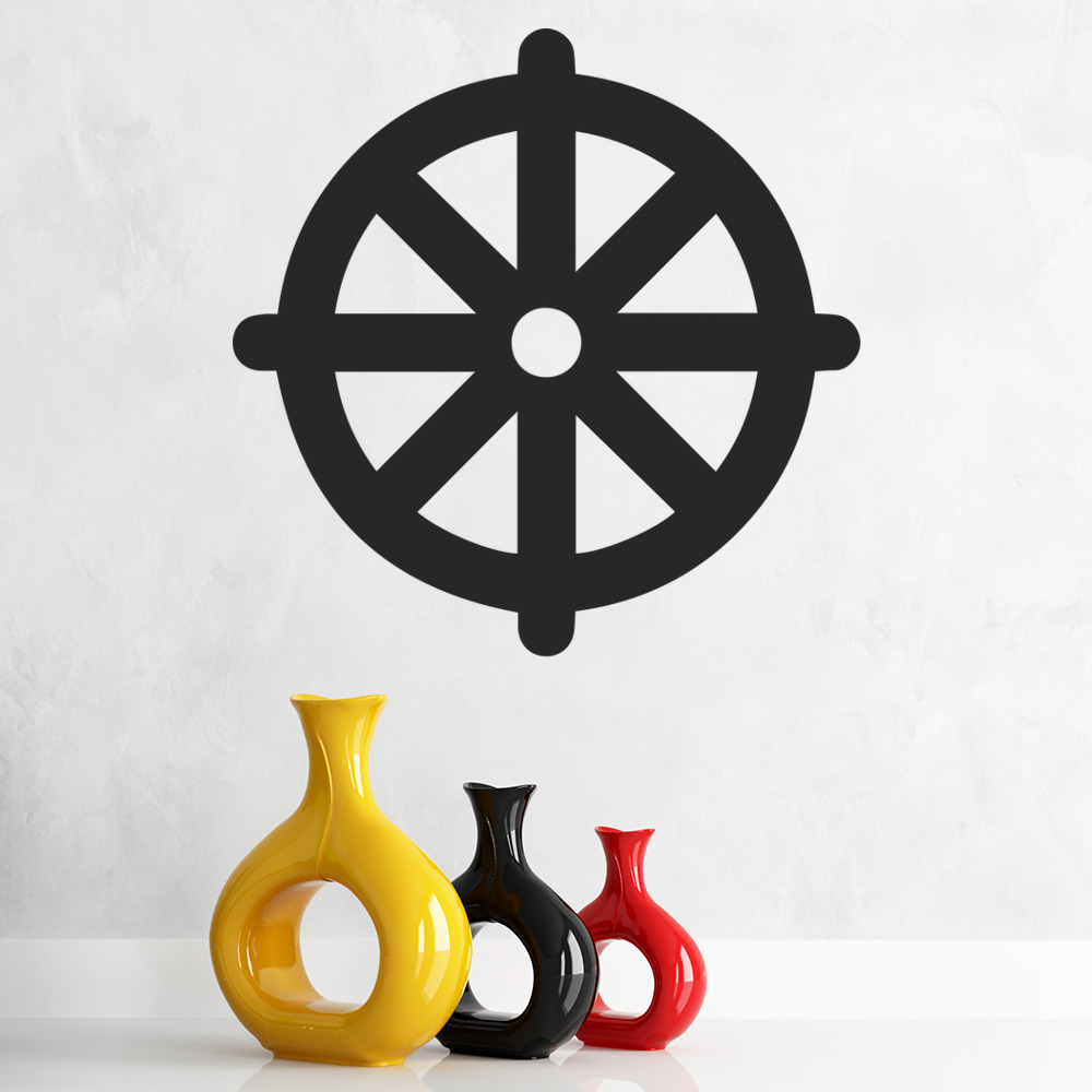 Buddhism Wheel Of Dharma Wall Sticker