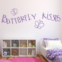 Butterfly Kisses Quote Butterflies Wall Sticker