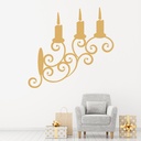 Candle Holder Swirl Pattern Wall Sticker