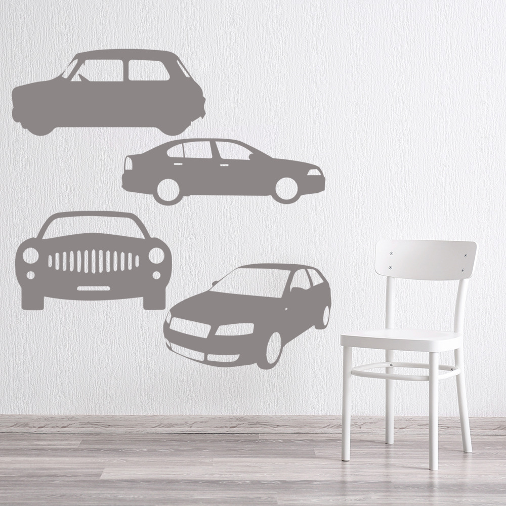 Car Vehicle Transport Wall Sticker Set