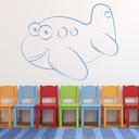 Cartoon Airplane Nursery Wall Sticker