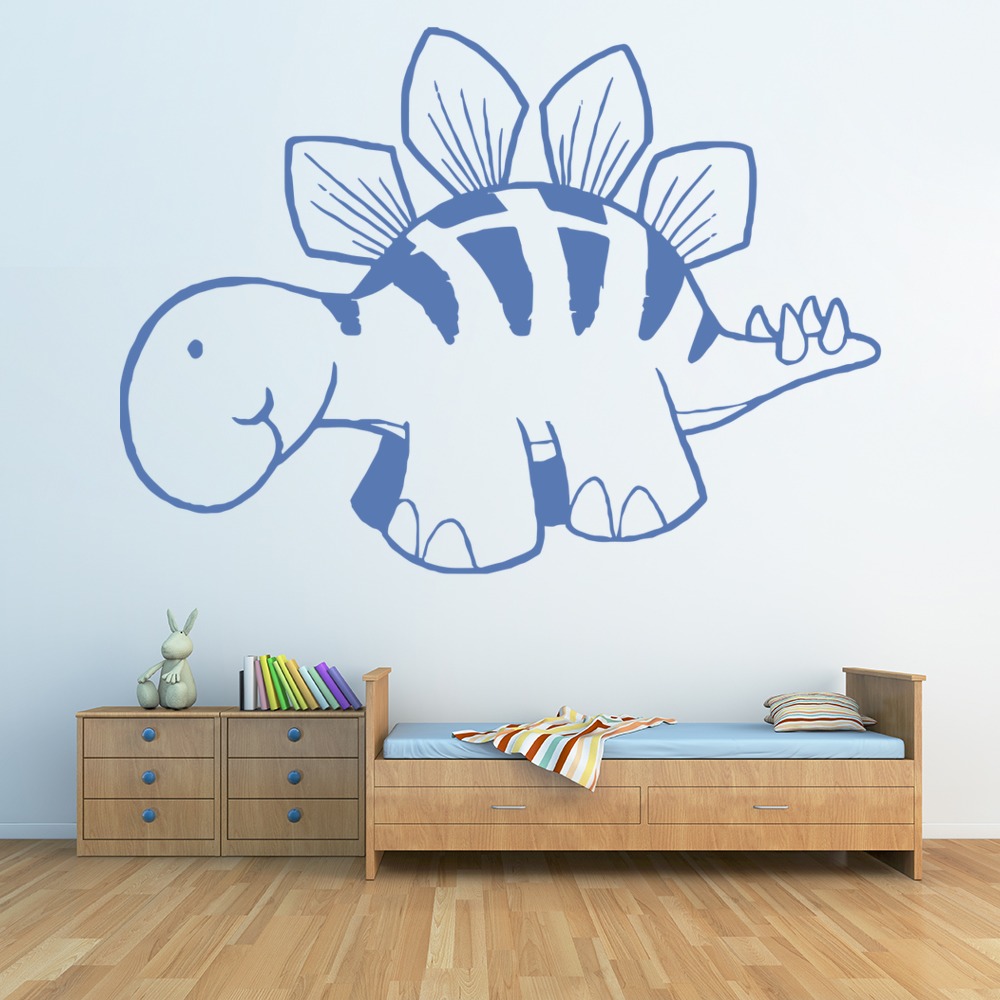 Cartoon Stegosaurus Nursery Dinosaur Wall Sticker