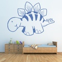 Cartoon Stegosaurus Nursery Dinosaur Wall Sticker