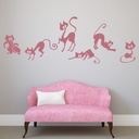 Cats Animals Pets Wall Sticker Set