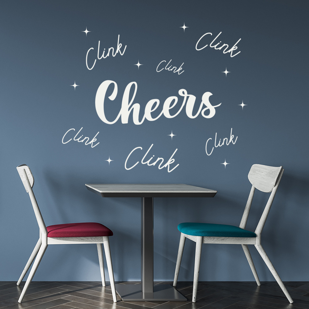 Cheers Clink Celebrate Wall Sticker