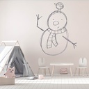 Christmas Snowman Festive Xmas Wall Sticker