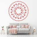 Circular Petals Flower Design Wall Sticker