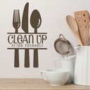 Clean Up Kitchen Quote Wall Sticker