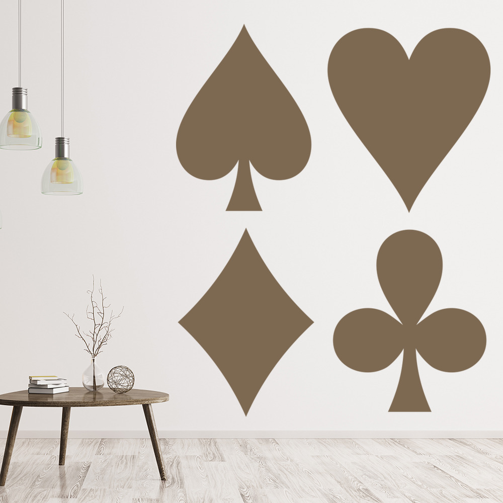 Club Heart Diamond Card Games Wall Sticker