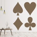 Club Heart Diamond Card Games Wall Sticker
