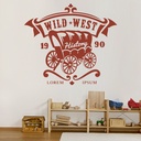 Coach Wagon Cowboy Wall Sticker