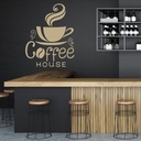 Coffee House Food Drink Quote Wall Sticker