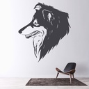 Collie Sheep Dog Head Pet Animals Wall Sticker