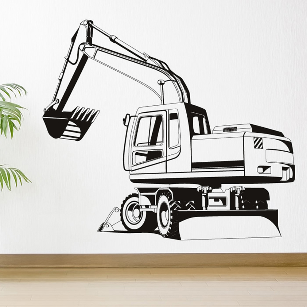 Construction Digger Wall Sticker