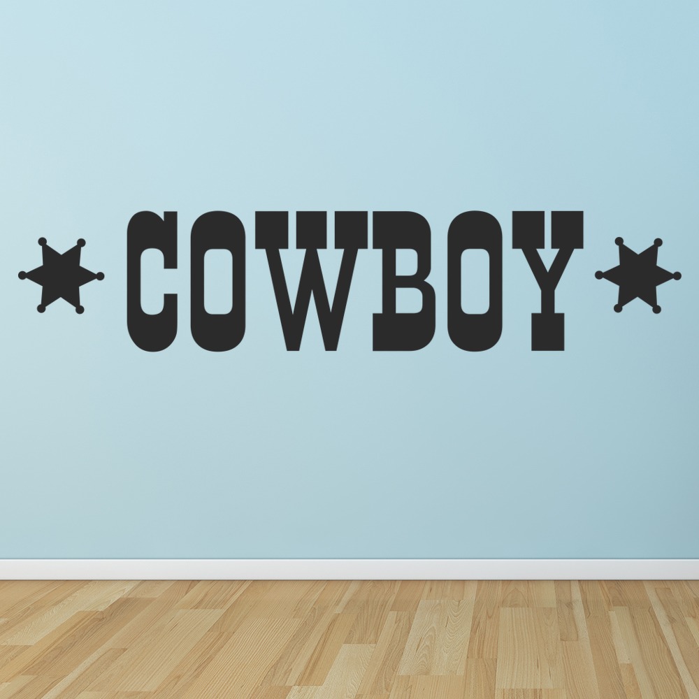 Cowboy Sheriff Badge Wall Sticker