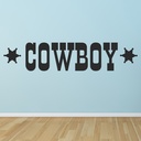 Cowboy Sheriff Badge Wall Sticker