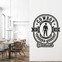 Cowboy Wreath Badge Wall Sticker