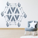 Cowboys Cactus Arrows Indians Wall Sticker