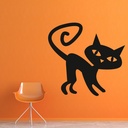 Creepy Cat Halloween Wall Sticker - Mod3