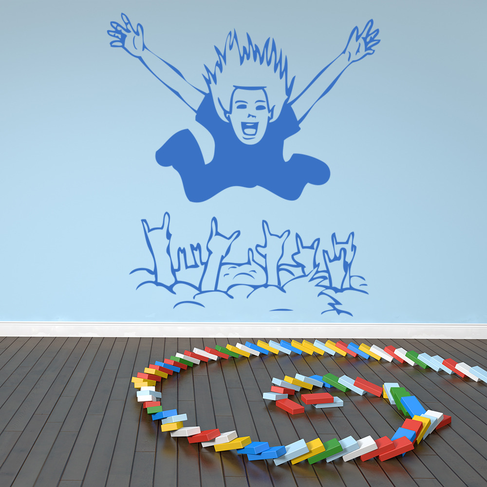 Crowd Surf Rock Star Wall Sticker