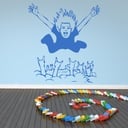 Crowd Surf Rock Star Wall Sticker