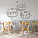 Cupcake Kitchen Cafe Wall Sticker - Mod8