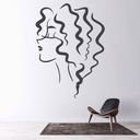 Curly Hair Hair Salon Wall Sticker