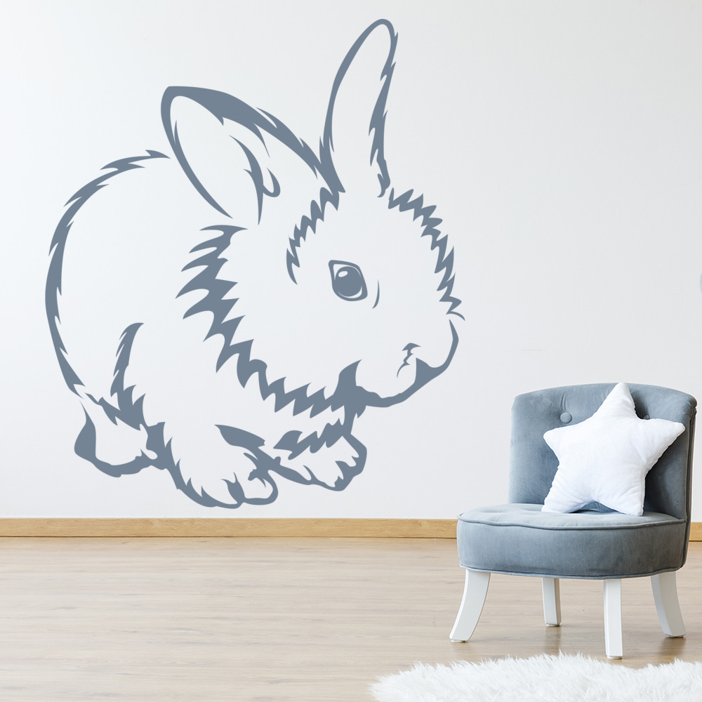 Cute Rabbit Pet Animals Wall Sticker