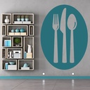 Cutlery Knife Fork Spoon Wall Sticker