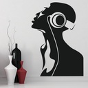 DJ & Headphones Music Wall Sticker