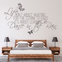 Dance In The Rain Inspirational Quote Wall Sticker - Mod3