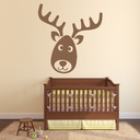 Deer Head Fun Animals Wall Sticker