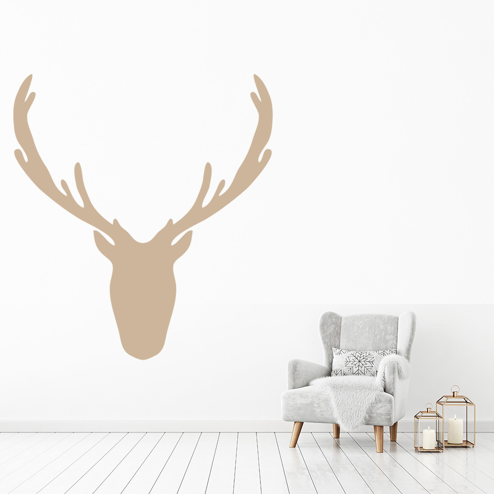 Deer Stag Head Woodland Animals Wall Sticker