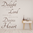 Delight Yourself In The Lord Bible Wall Sticker