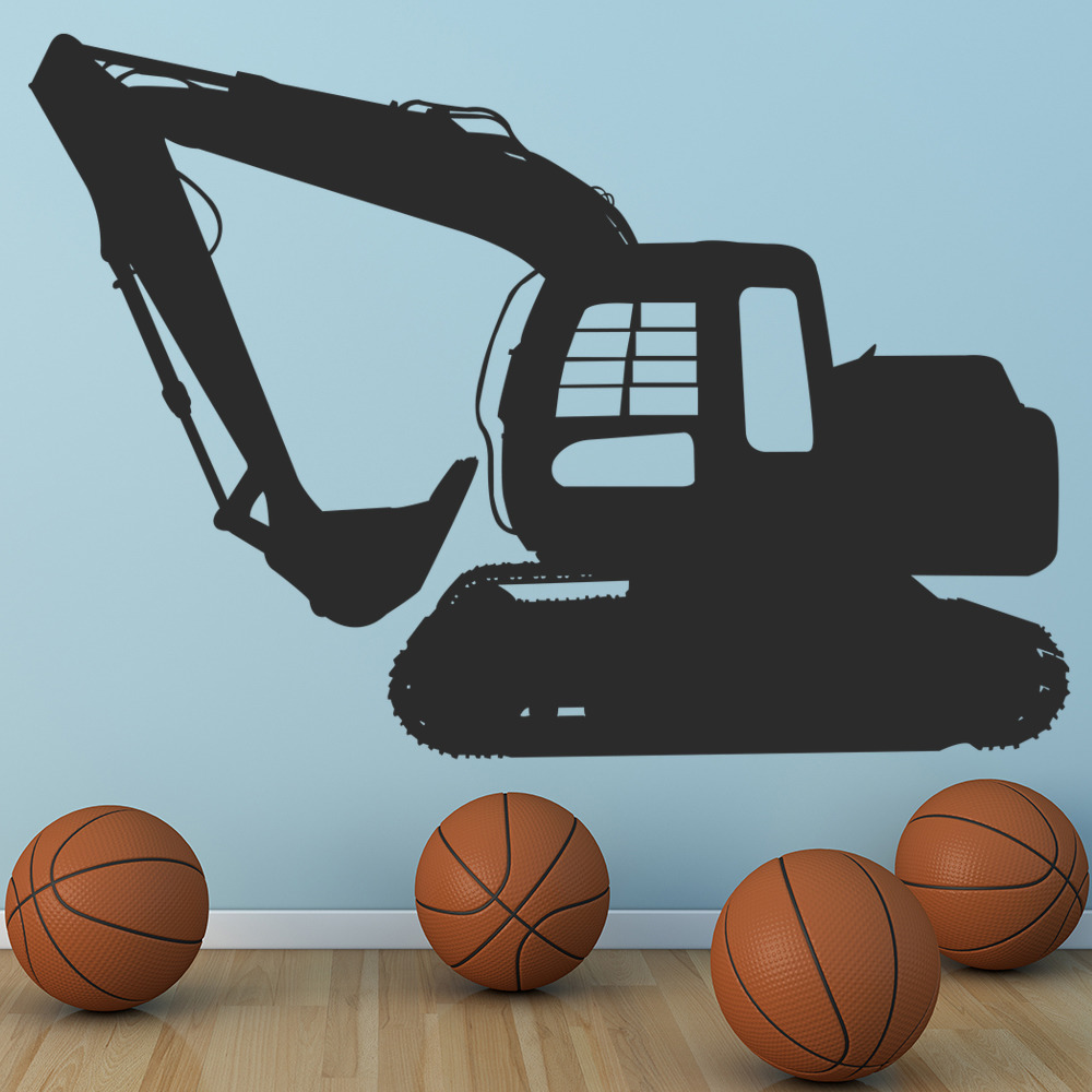 Digger Construction Machines Wall Sticker