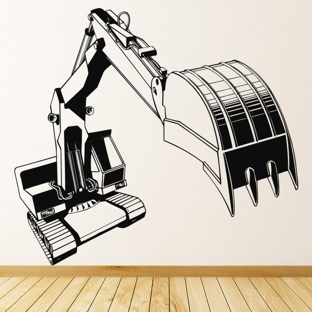 Digger Crane Arm Wall Sticker
