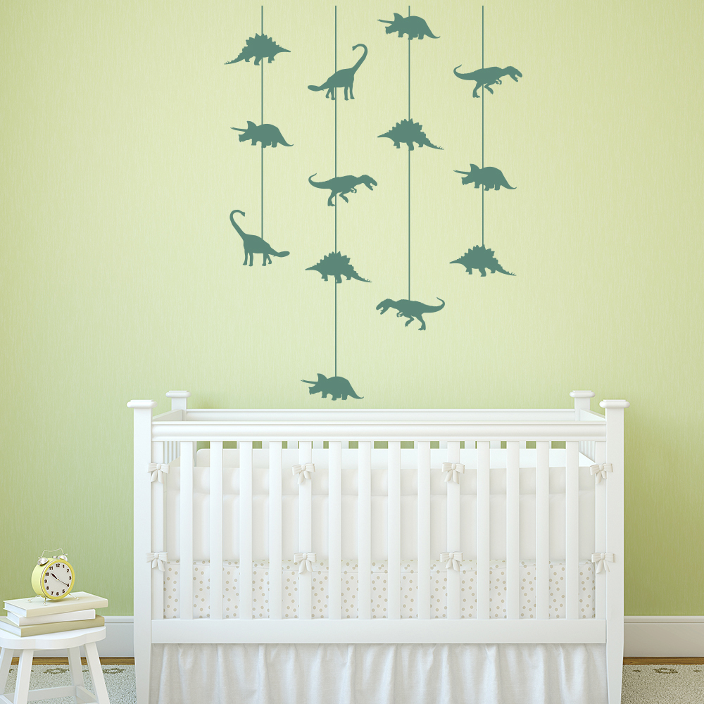 Dinosaur Cot Mobile Nursery Wall Sticker